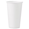Single-Sided Poly Paper Hot Cups, 16 Oz, White, 50/Sleeve, 20 Sleeves/Carton