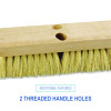 Deck Brush Head, 2" White Tampico Fiber Bristles, 10" Brush