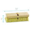 Deck Brush Head, 2" White Tampico Fiber Bristles, 10" Brush