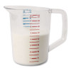 Bouncer Measuring Cup, 2 Qt, Plastic, Clear
