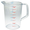 Bouncer Measuring Cup, 4 Qt, Plastic, Clear