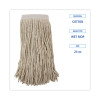 Mop Head, Premium Saddleback Head, Cotton Fiber, 24 Oz, White, 12/Carton