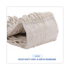 Mop Head, Premium Saddleback Head, Cotton Fiber, 24 Oz, White, 12/Carton