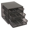 3 Drawer Hospitality Organizer, 7 Compartments, 11.5 x 8.25 x 8.25, Black