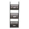 Onyx Breakroom Organizers, 3 Compartments, 6 X 6 X 18, Steel Mesh, Black