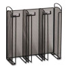 Onyx Breakroom Organizers, 3 Compartments, 12.75 x 4.5 x 13.25, Steel Mesh, Black