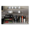 Onyx Breakroom Organizers, 3 Compartments,14.63 x 11.75 x 15, Steel Mesh, Black