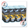 Pro Shop Towels, Heavy Duty, 1-Ply, 10.4 x 11, Blue, 12 Rolls/Carton