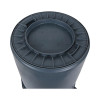 Round Waste Receptacle, 32 Gal, Linear-Low-Density Polyethylene, Gray