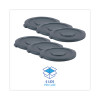 Lids For 32 Gal Waste Receptacle, Flat-Top, Round, Plastic, Gray