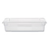 Food/Tote Boxes, 8.5 Gal, 26 x 18 x 6, Clear, Plastic