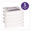 W4 Critical Task Wipers, Flat Double Bag, 12 x 12, Unscented, White, 100/Bag, 5 Bags/Carton