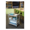 Three-Shelf Service Cart, Plastic, 3 Shelves, 200 Lb Capacity, 18.63" x 33.63" x 37.75", Off-White