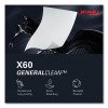General Clean X60 Cloths, Pop-Up Box, 8.34 x 16.8, White, 118/Box