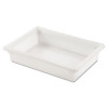 Food/Tote Boxes, 8.5 Gal, 26 x 18 x 6, White, Plastic