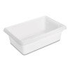 Food/Tote Boxes, 3.5 Gal, 18 x 12 x 6, White, Plastic