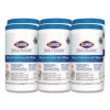 Bleach Germicidal Wipes, 1-Ply, 6.75 x 9, Unscented, White, 70/Canister, 6 Canisters/Carton