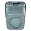 Square Brute Container, 40 Gal, Polyethylene, Gray