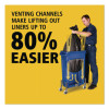 Slim Jim Plastic Recycling Container With Venting Channels, 23 Gal, Plastic,  Blue