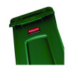 Slim Jim Plastic Recycling Container With Venting Channels, 23 Gal, Plastic,  Green