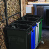 Slim Jim Plastic Recycling Container With Venting Channels, 23 Gal, Plastic,  Green