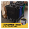 Slim Jim With Venting Channels, 23 Gal, Plastic, Black