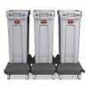 Slim Jim With Venting Channels, 23 Gal, Plastic, Gray