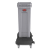 Slim Jim With Venting Channels, 23 Gal, Plastic, Gray