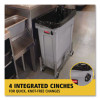 Slim Jim With Venting Channels, 23 Gal, Plastic, Gray