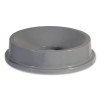 Round Brute Funnel Top Receptacle, For 32-Gallon Containers, 22.38" Diameter x 5h, Gray