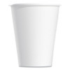 Single-Sided Poly Paper Hot Cups, 8 Oz, White, 50/Bag, 20 Bags/Carton