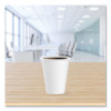 Single-Sided Poly Paper Hot Cups, 8 Oz, White, 50/Bag, 20 Bags/Carton