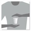 Single-Sided Poly Paper Hot Cups, 8 Oz, White, 50/Bag, 20 Bags/Carton