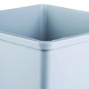 Untouchable Square Waste Receptacle, 35 Gal, Plastic, Gray