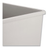 Untouchable Square Waste Receptacle, 50 Gal, Plastic, Gray