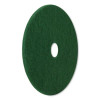 Scrubbing Pads, 20" Diameter, Green, 5/Carton