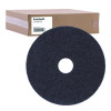 Stripping Floor Pads, 12" Diameter, Black, 5/Carton