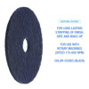 Stripping Floor Pads, 12" Diameter, Black, 5/Carton