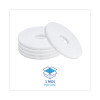 Polishing Floor Pads, 12" Diameter, White, 5/Carton