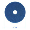 Scrubbing Floor Pads, 13" Diameter, Blue, 5/Carton