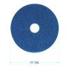 Scrubbing Floor Pads, 13" Diameter, Blue, 5/Carton