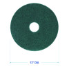 Heavy-Duty Scrubbing Floor Pads, 13" Diameter, Green, 5/Carton