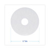 Polishing Floor Pads, 13" Diameter, White, 5/Carton