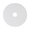 Polishing Floor Pads, 14" Diameter, White, 5/Carton