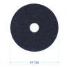 Stripping Floor Pads, 15" Diameter, Black, 5/Carton