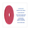 Buffing Floor Pads, 15" Diameter, Red, 5/Carton