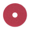 Buffing Floor Pads, 15" Diameter, Red, 5/Carton