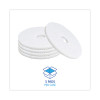 Polishing Floor Pads, 15" Diameter, White, 5/Carton