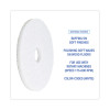 Polishing Floor Pads, 15" Diameter, White, 5/Carton