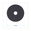 Stripping Floor Pads, 16" Diameter, Black, 5/Carton